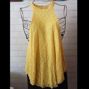 Urban Outfitters - Yellow Lace Halter Top